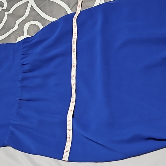 Blue V Neck Chiffon Maxi Dress - Picture 11 of 11